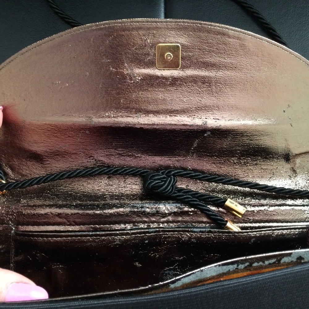 Vintage 70's Italian Leather raphael ROMA Clutch - Picture 4 of 6